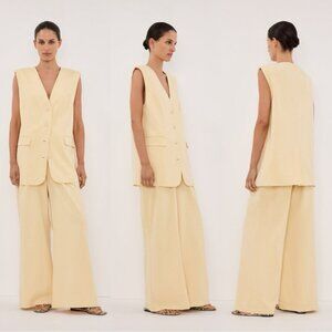 NWT DISSH ‘Oliver Dune Oversized Vest’ in Butter Yellow Size 8